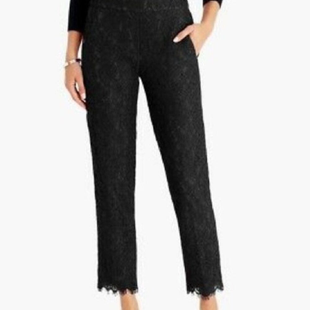 NWT J Crew NAVY Easy Pants Lace Lined Dress Ankle Pants Women's - Size 4